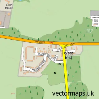 Street map sample of West End, Lanarkshire