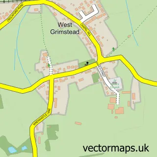 Street map sample of West Grimstead, Wiltshire