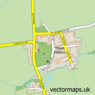 Street map sample of West Halton, Lincolnshire
