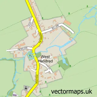 Street map sample of West Hendred, Oxfordshire