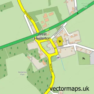 Street map sample of West Heslerton, North Yorkshire