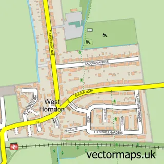 Street map sample of West Horndon, Essex