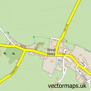 Street map sample of West Ilsley, Berkshire