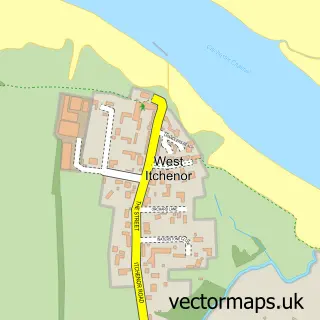 Street map sample of West Itchenor, West Sussex