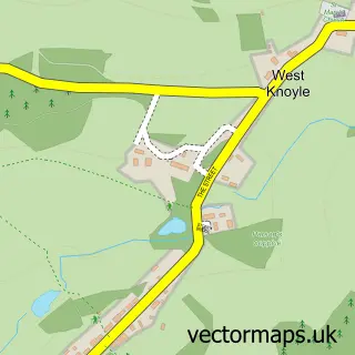 Street map sample of West Knoyle, Wiltshire
