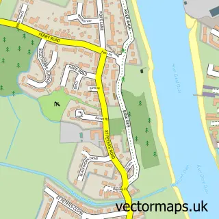 Street map sample of West Lynn, Norfolk