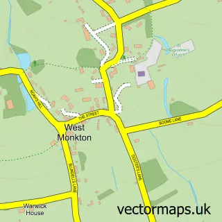 Street map sample of West Monkton, Somerset