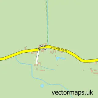 Street map sample of West Newton, East Riding of Yorkshire