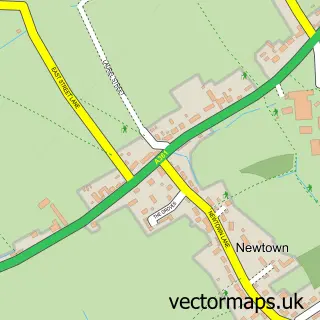 Street map sample of West Pennard, Somerset