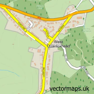Street map sample of West Quantoxhead, Somerset