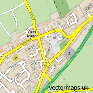 Street map sample of West Rainton, Durham