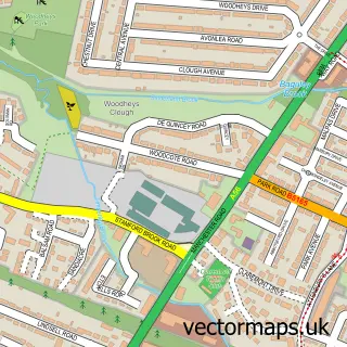 Street map sample of West Timperley, Greater Manchester