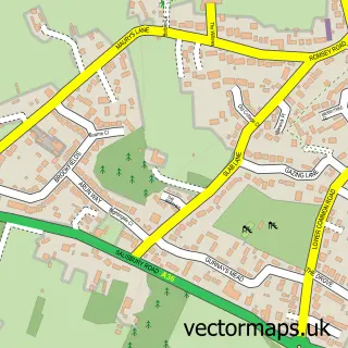 Street map sample of West Wellow, Hampshire