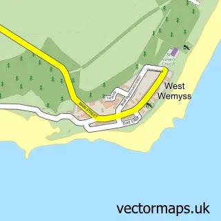 Street map sample of West Wemyss, Fife