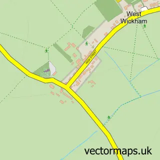 Street map sample of West Wickham, Cambridgeshire