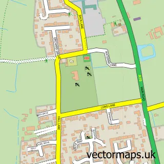 Street map sample of West Winch, Norfolk