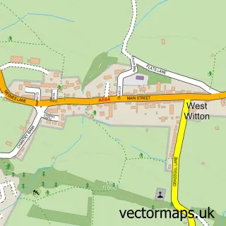 Street map sample of West Witton, North Yorkshire