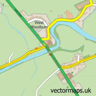 Street map sample of West Woodburn, Northumberland