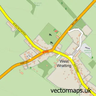 Street map sample of West Wratting, Cambridgeshire
