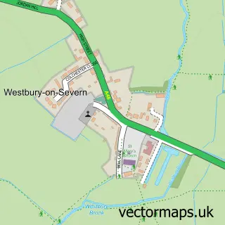 Street map sample of Westbury-on-Severn, Gloucestershire