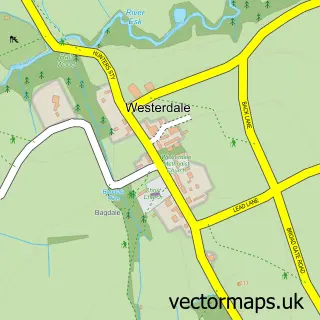 Street map sample of Westerdale, North Yorkshire