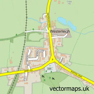 Street map sample of Westerleigh, Gloucestershire
