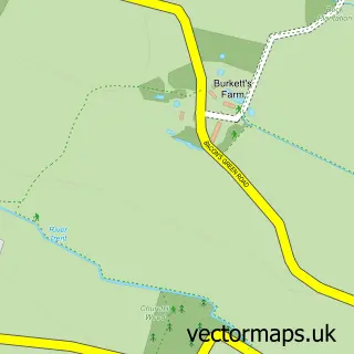Street map sample of Westhall, Suffolk