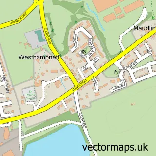 Street map sample of Westhampnett, West Sussex