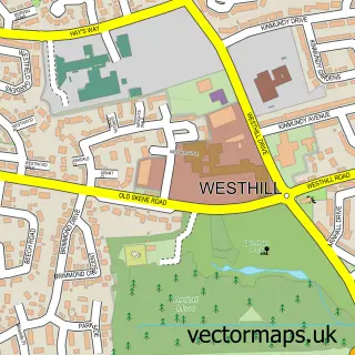 Street map sample of Westhill, Aberdeenshire