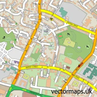 Street map sample of Westhoughton, Greater Manchester