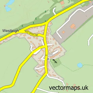 Street map sample of Westleigh, Devon
