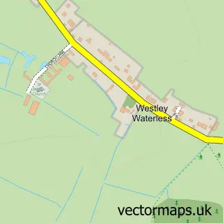 Street map sample of Westley Waterless, Cambridgeshire