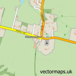 Street map sample of Westmeston, East Sussex