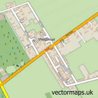 Street map sample of Westmuir, Angus
