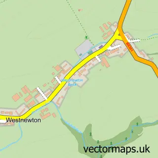 Street map sample of Westnewton, Cumbria
