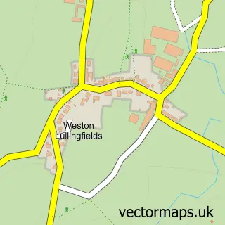Street map sample of Weston Lullingfields, Shropshire