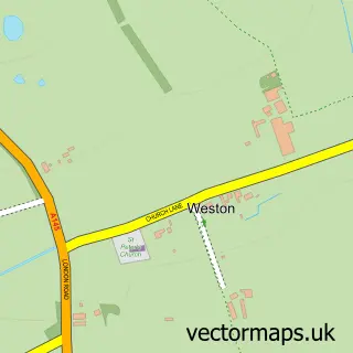 Street map sample of Weston, Suffolk