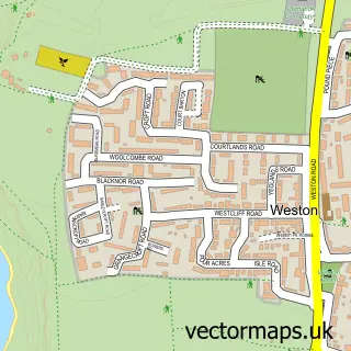 Street map sample of Weston, Dorset