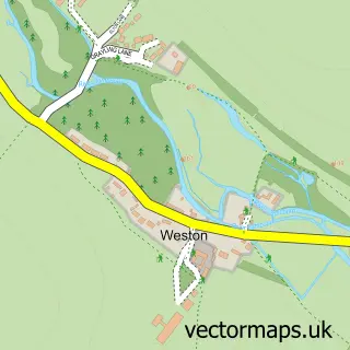 Street map sample of Weston, Berkshire