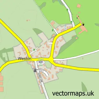 Street map sample of Weston-under-Redcastle, Shropshire
