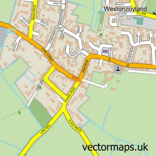 Street map sample of Westonzoyland, Somerset
