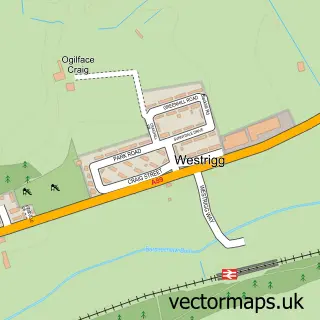 Street map sample of Westrigg, West Lothian