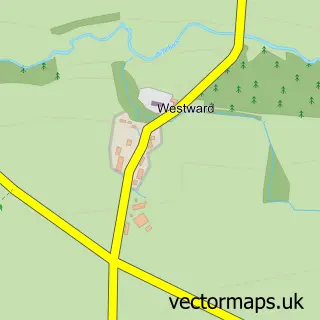 Street map sample of Westward, Cumbria