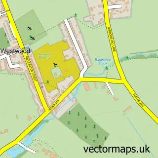Street map sample of Westwood, Nottinghamshire
