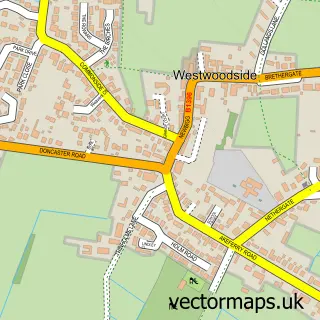 Street map sample of Westwoodside, Lincolnshire