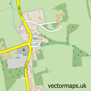 Street map sample of Wetheringsett, Suffolk