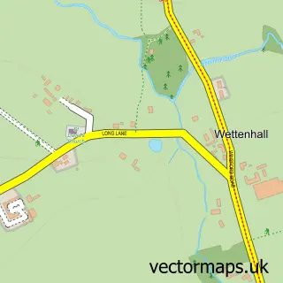 Street map sample of Wettenhall, Cheshire