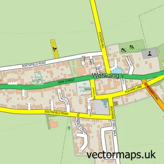 Street map sample of Wetwang, East Riding of Yorkshire