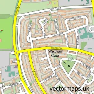 Street map sample of Wexham Court, Berkshire