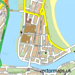 Street map sample of Weymouth, Dorset